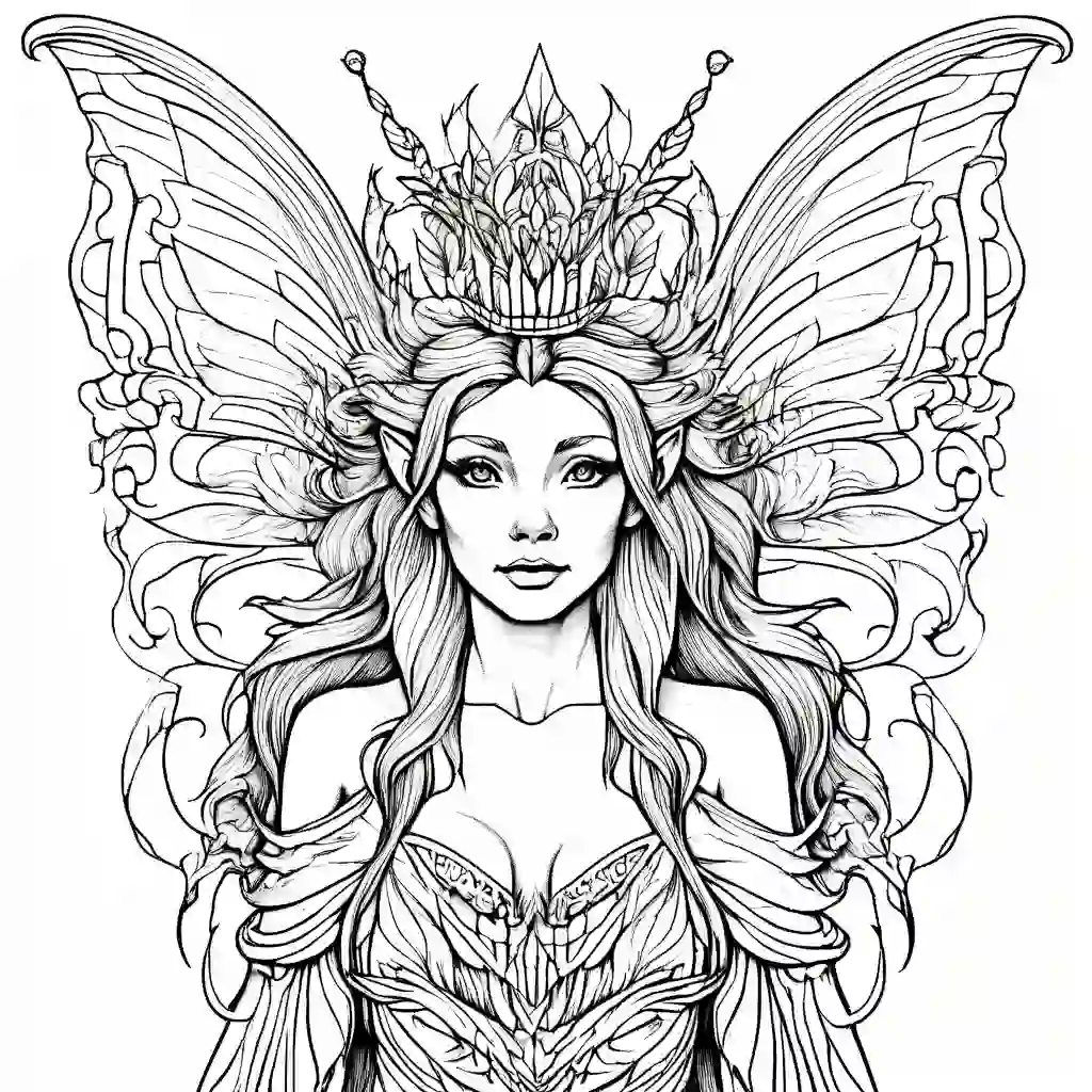 Fairy Queen coloring pages